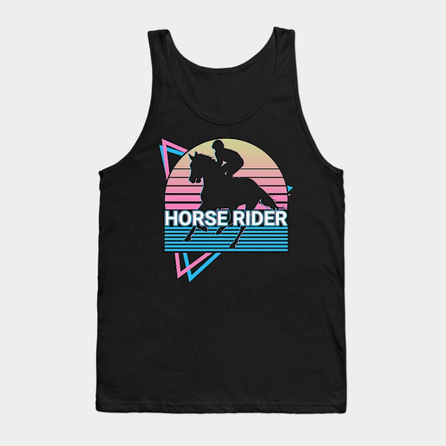 Horse Rider Horseback Riding Retro Gift Tank Top by Alex21